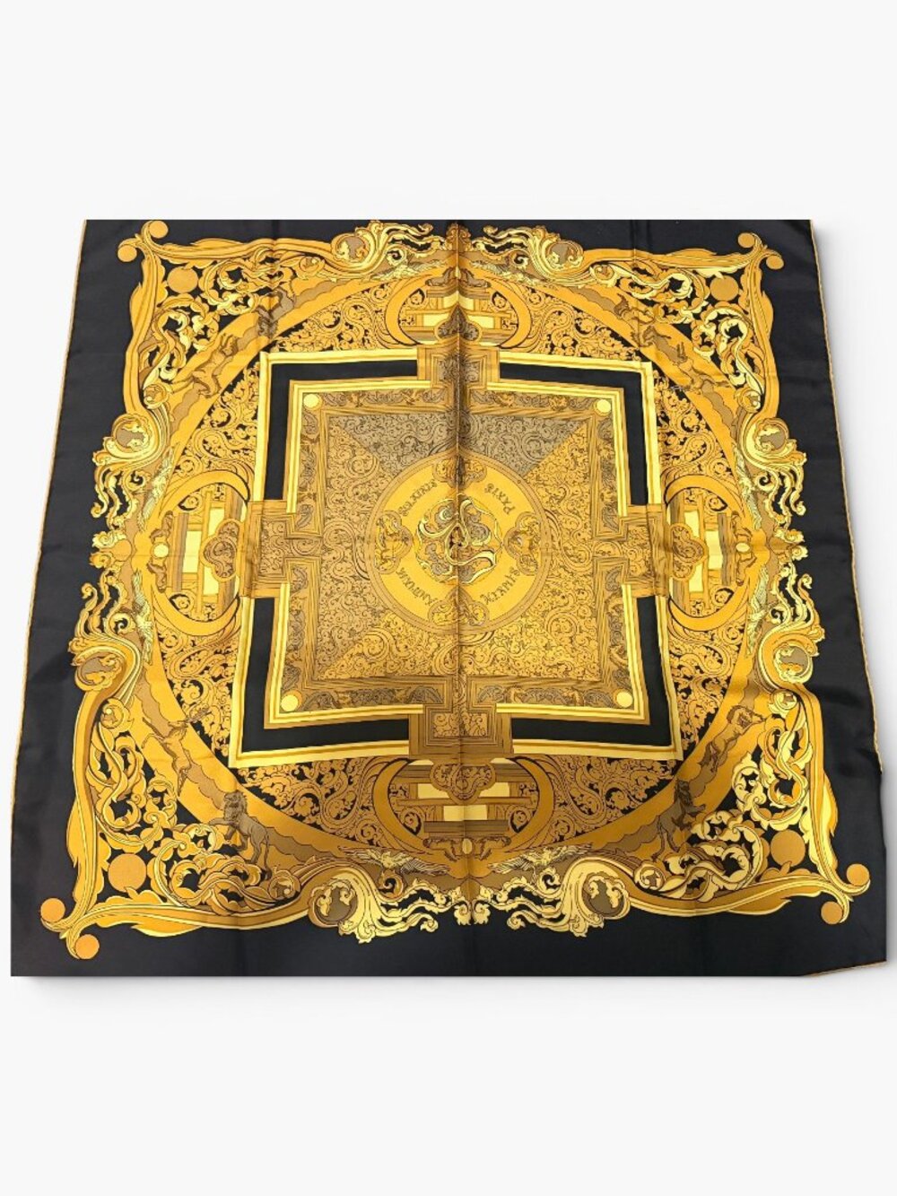 Vintage Hermes "Animaux Solairis" Silk Scarf 90